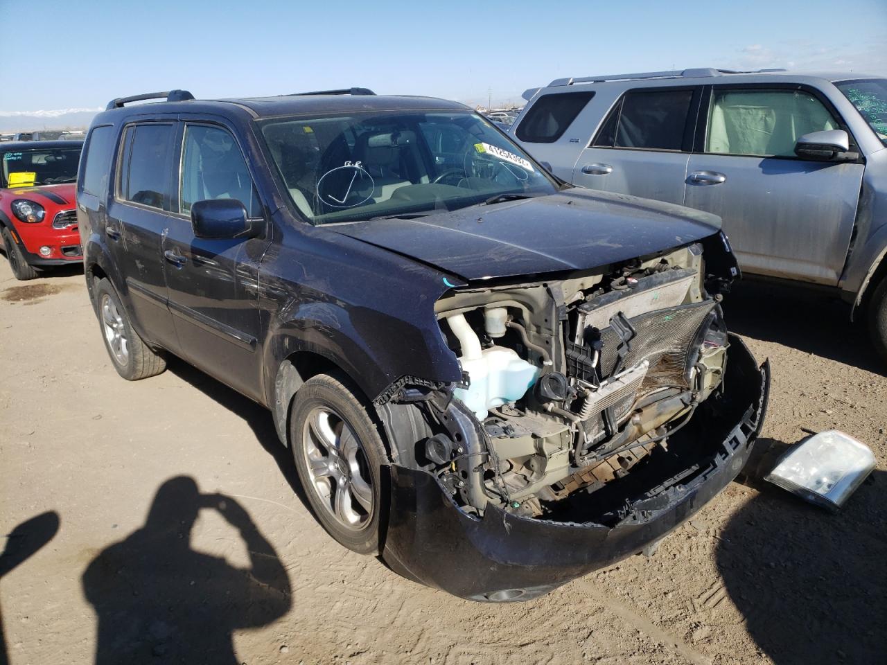 HONDA PILOT EXL 2013 with VIN 5FNYF4H52DB018158 - Photo from auction