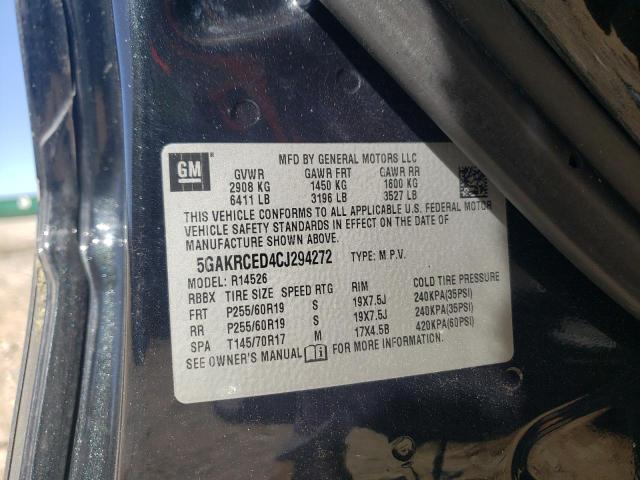 Photo 10 from auction – 2012 BUICK ENCLAVE with VIN 5GAKRCED4CJ294272