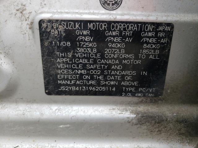 Photo 10 from auction – 2009 SUZUKI SX4 TECHNO with VIN JS2YB413196205114