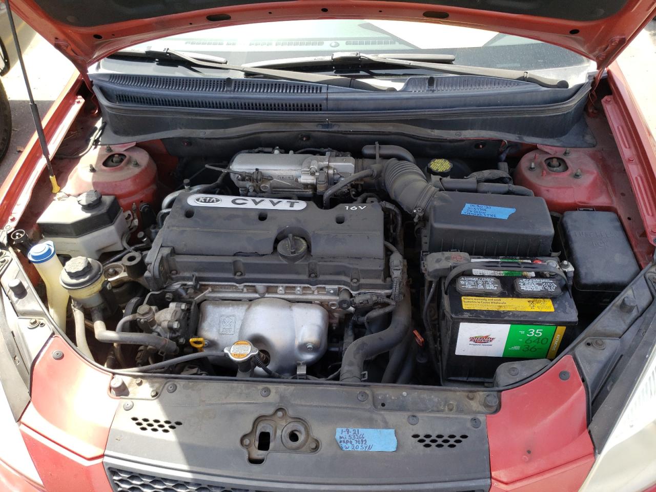 Photo 7 from auction – 2008 KIA RIO 5 SX with VIN KNADE163386304987
