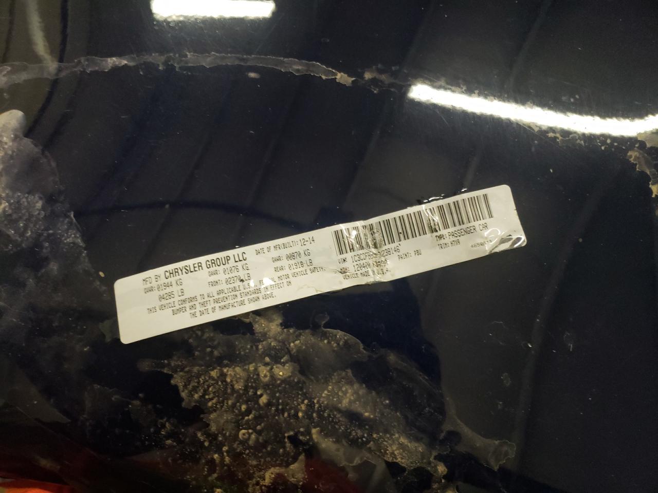 Photo 10 from auction – 2015 DODGE DART SXT with VIN 1C3CDFBB9FD238146