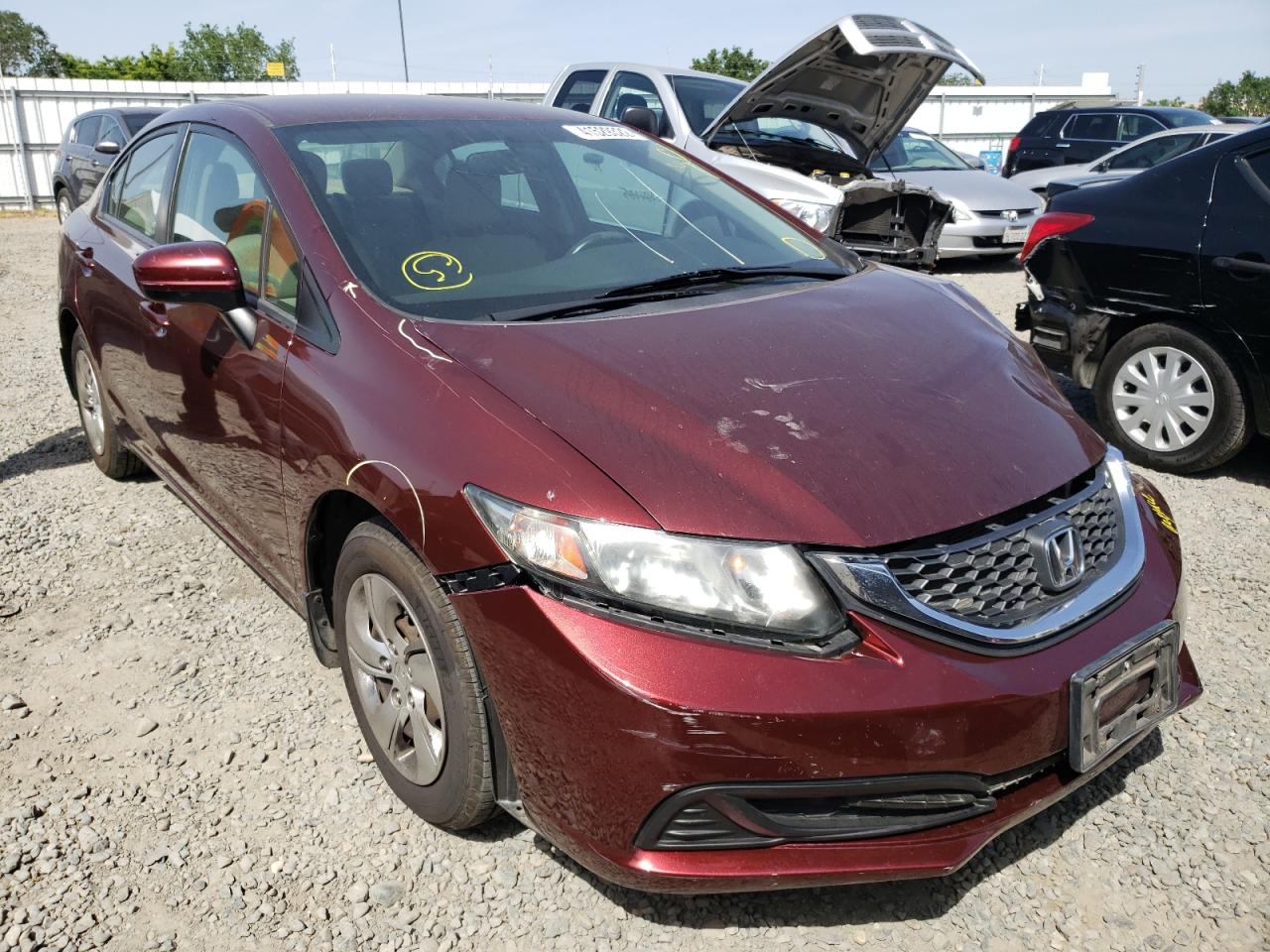 HONDA CIVIC LX 2015 with VIN 19XFB2F51FE268123 - Photo from auction