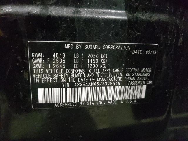 Photo 10 from auction – 2019 SUBARU LEGACY 2.5 with VIN 4S3BNAN65K3028519