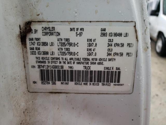 Photo 10 from auction – 1997 DODGE RAM 1500 with VIN 3B7HF13Y1VG803198