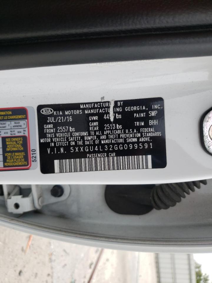 Photo 10 from auction – 2016 KIA OPTIMA EX with VIN 5XXGU4L32GG099591