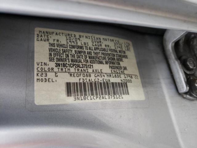 Photo 10 from auction – 2010 NISSAN VERSA S with VIN 3N1BC1CP2AL375121