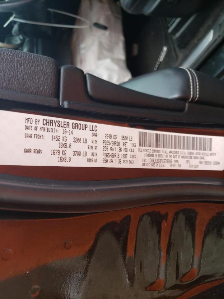 Photo 10 from auction – 2015 JEEP GRAND CHER with VIN 1C4RJEBG8FC678093