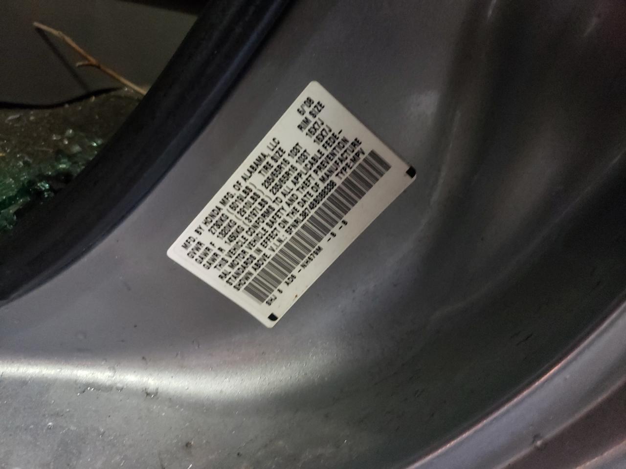 Photo 10 from auction – 2008 HONDA ODYSSEY EX with VIN 5FNRL38748B088338
