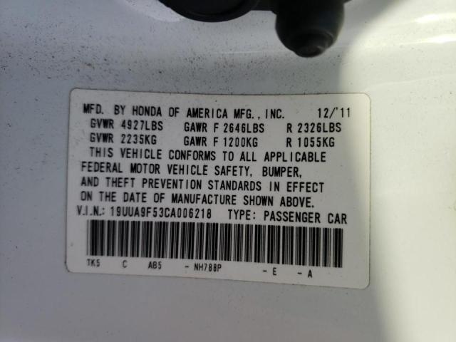 Photo 10 from auction – 2012 ACURA TL with VIN 19UUA9F53CA006218