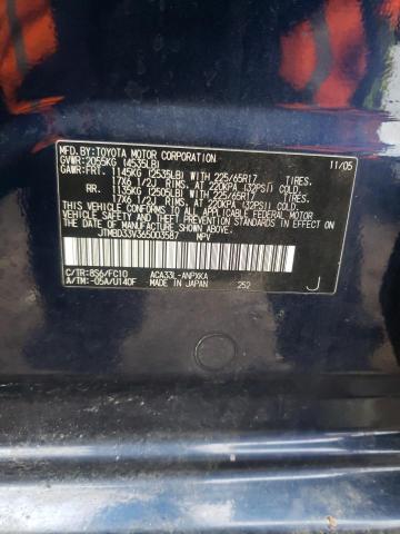 Photo 10 from auction – 2006 TOYOTA RAV4 with VIN JTMBD33V365003587