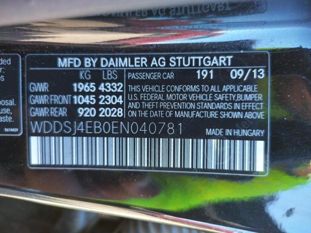 Photo 10 from auction – 2014 MERCEDES-BENZ CLA 250 with VIN WDDSJ4EB0EN040781
