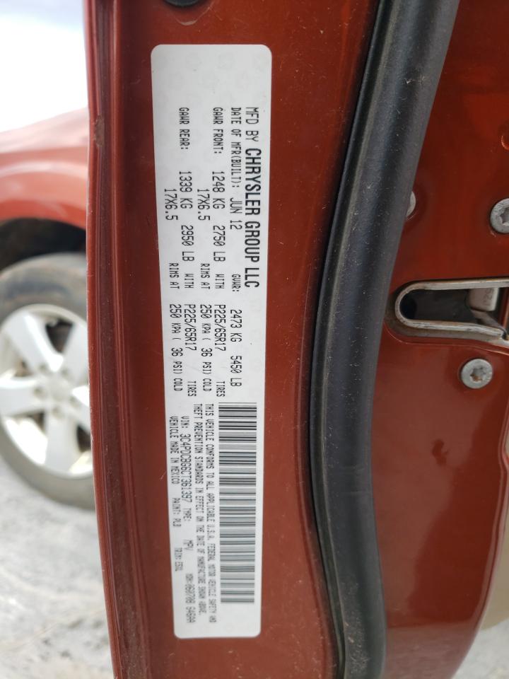 Photo 10 from auction – 2012 DODGE JOURNEY SX with VIN 3C4PDCBG6CT361397
