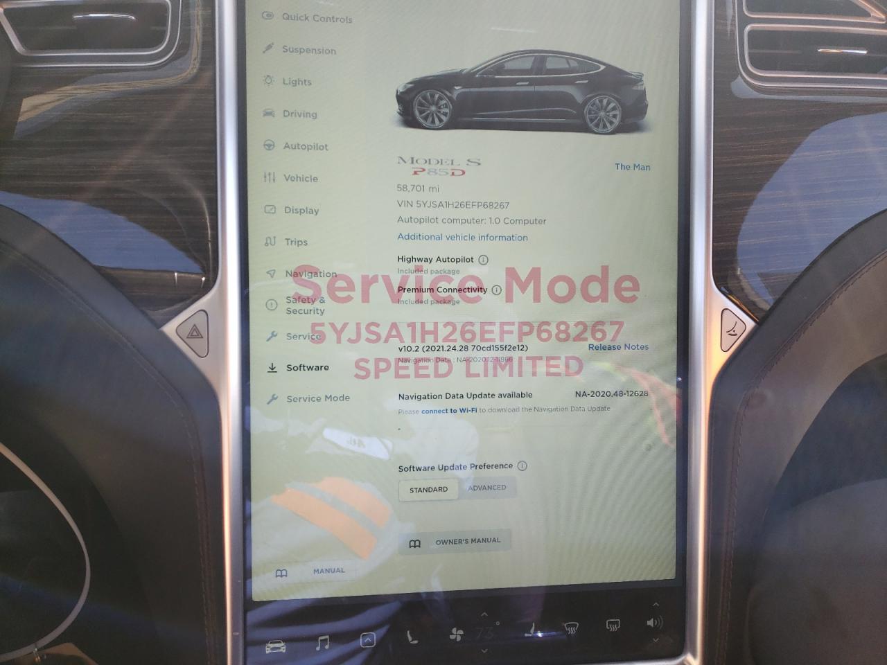 Photo 8 from auction – 2014 TESLA MODEL S with VIN 5YJSA1H26EFP68267