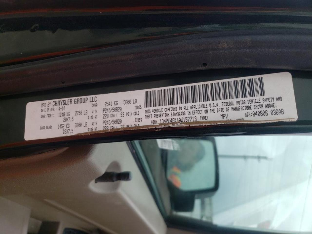 Photo 10 from auction – 2010 DODGE NITRO HEAT with VIN 1D4PU4GK4AW157713