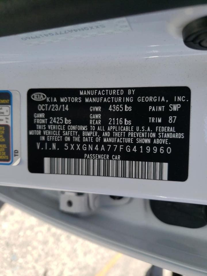صورة رقم 10 من المزاد - 2015 KIA OPTIMA EX مع VIN 5XXGN4A77FG419960