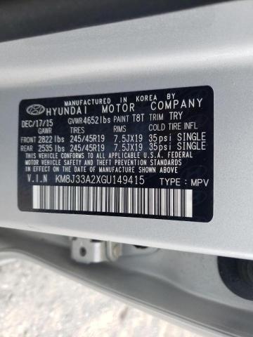 Photo 10 from auction – 2016 HYUNDAI TUCSON LIM with VIN KM8J33A2XGU149415