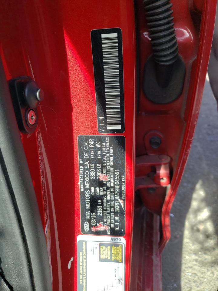 Photo 10 from auction – 2017 KIA FORTE LX with VIN 3KPFL4A79HE045591