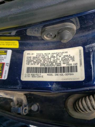 Photo 10 from auction – 2013 TOYOTA COROLLA BA with VIN 5YFBU4EE5DP213045