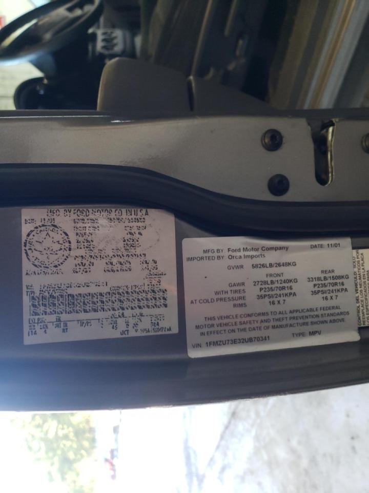 Photo 10 from auction – 2002 FORD EXPLORER X with VIN 1FMZU73E32UB70341