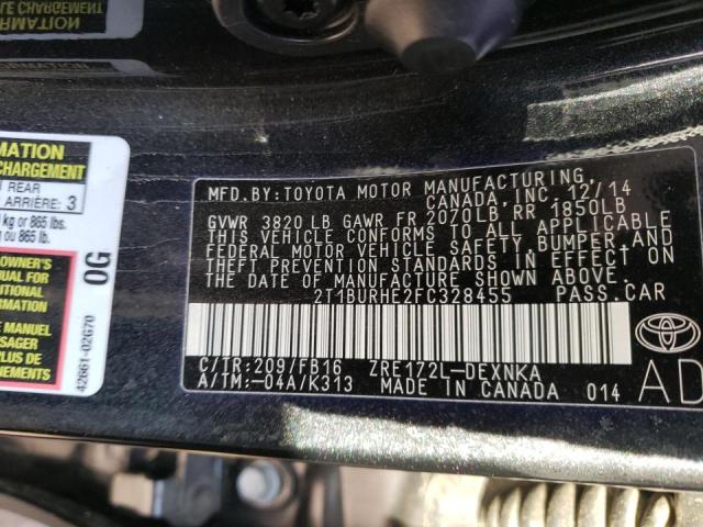 Photo 10 from auction – 2015 TOYOTA COROLLA L with VIN 2T1BURHE2FC328455