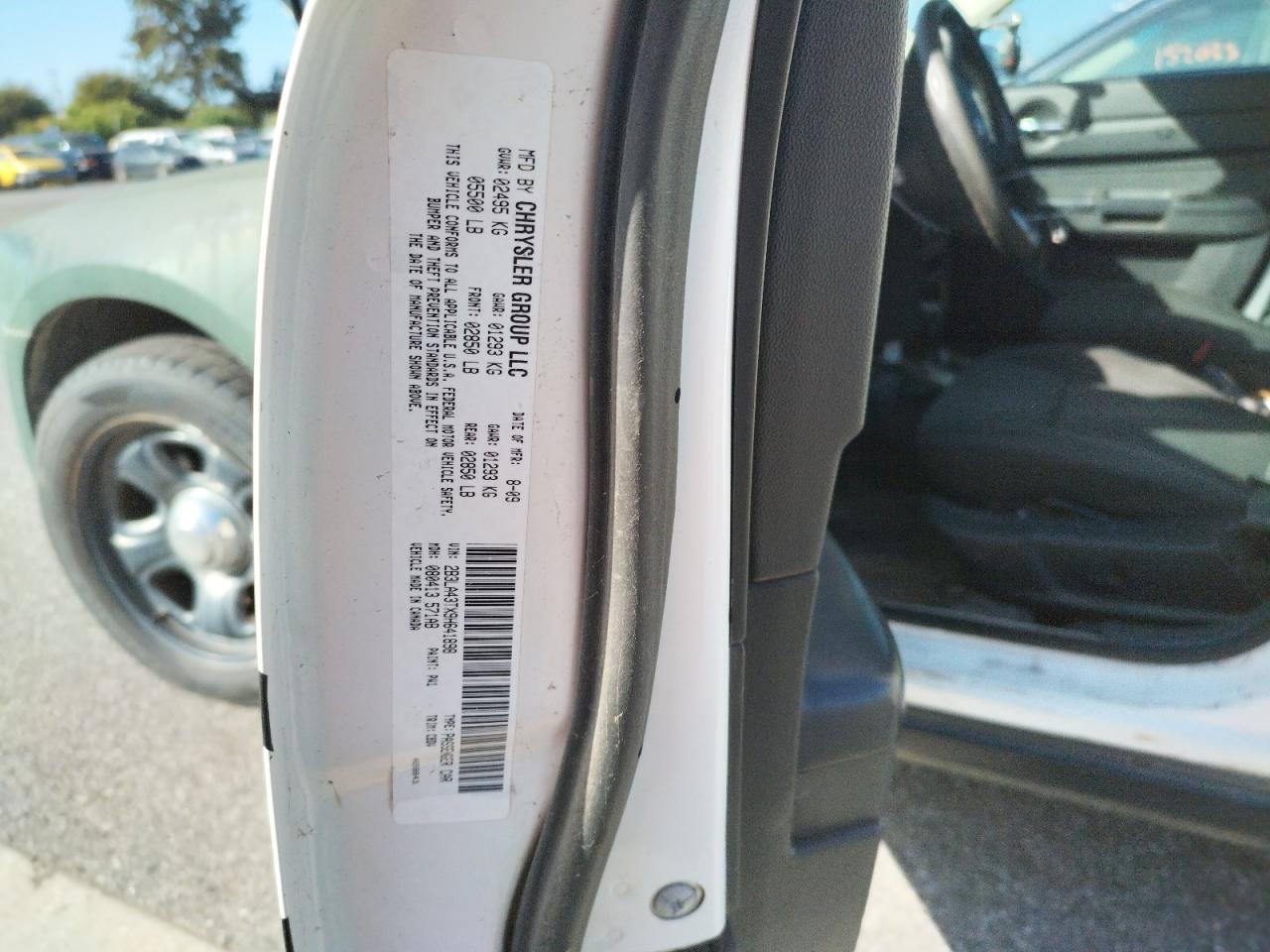 Photo 10 from auction – 2009 DODGE CHARGER with VIN 2B3LA43TX9H641898