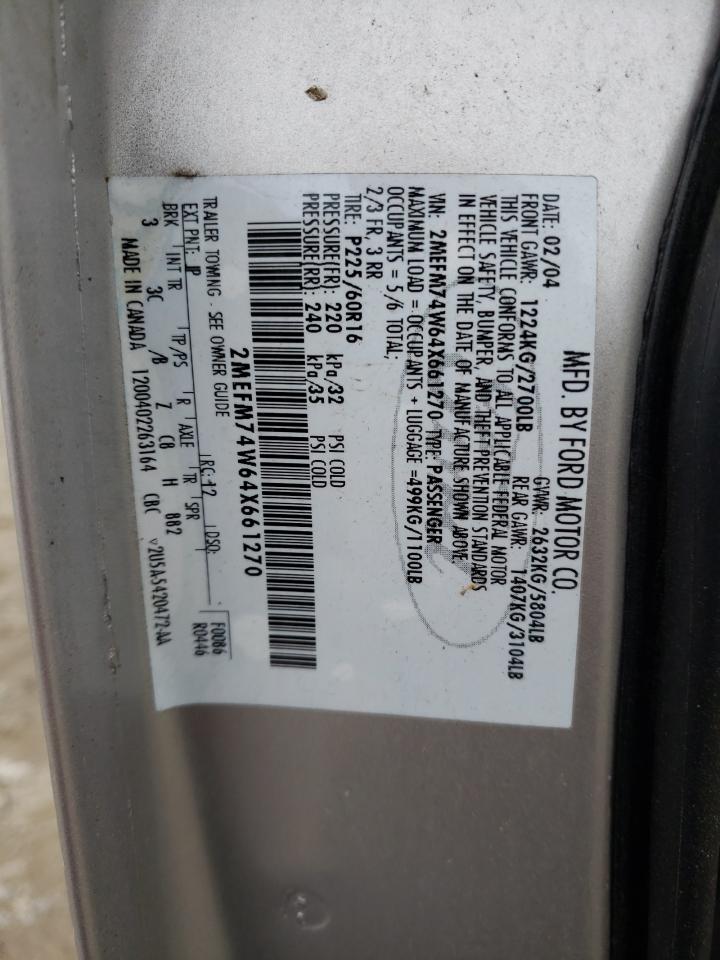 Photo 10 from auction – 2004 MERCURY GRAND MARQ with VIN 2MEFM74W64X661270