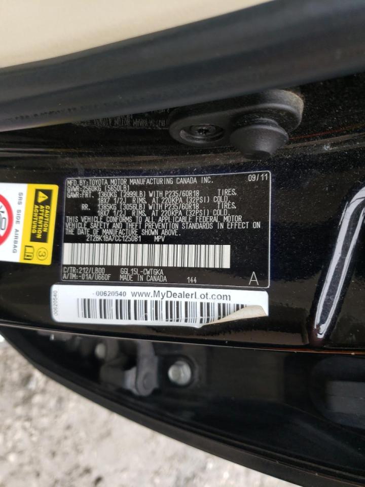 Photo 10 from auction – 2012 LEXUS RX 350 with VIN 2T2BK1BA7CC125081