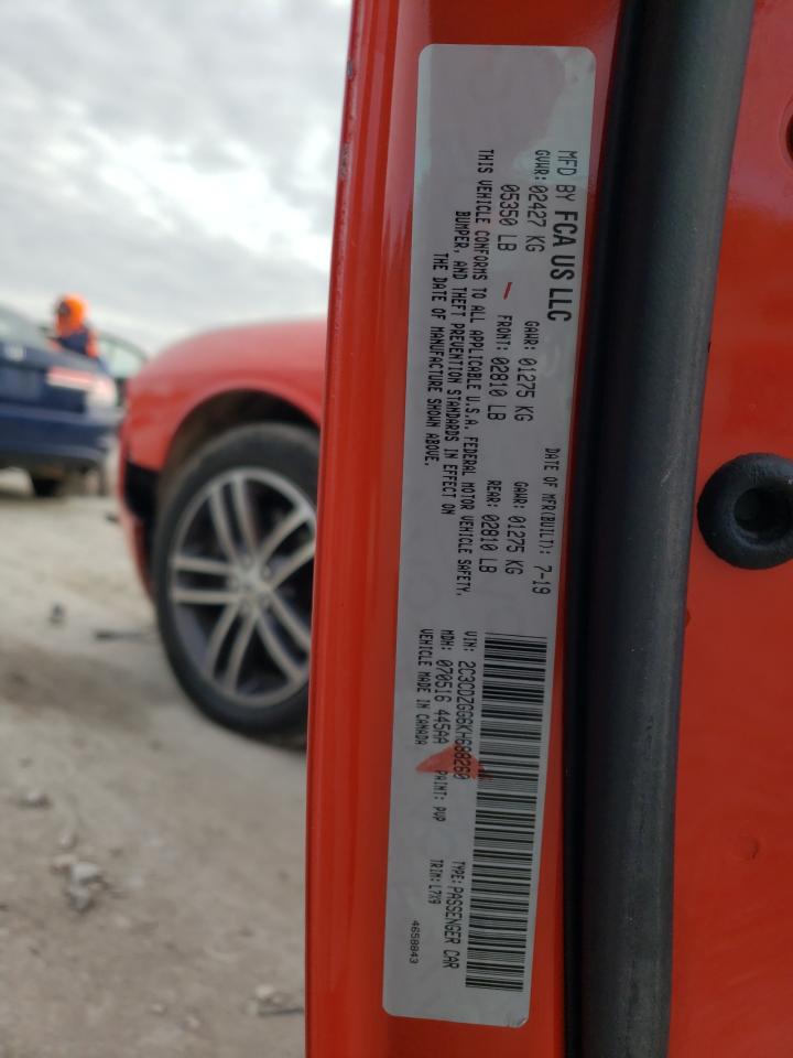 Photo 10 from auction – 2019 DODGE CHALLENGER with VIN 2C3CDZGG6KH688260