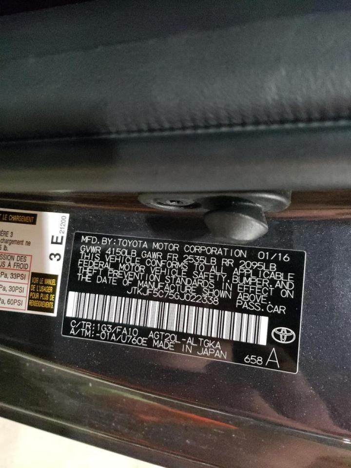Photo 10 from auction – 2016 TOYOTA SCION TC with VIN JTKJF5C75GJ022338