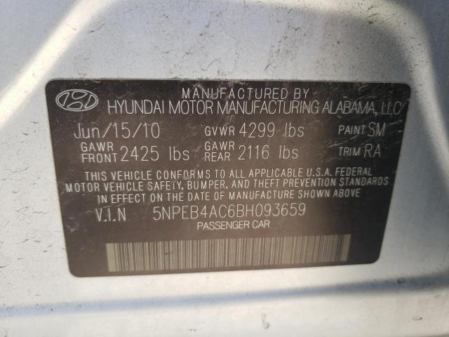 Photo 10 from auction – 2011 HYUNDAI SONATA GLS with VIN 5NPEB4AC6BH093659