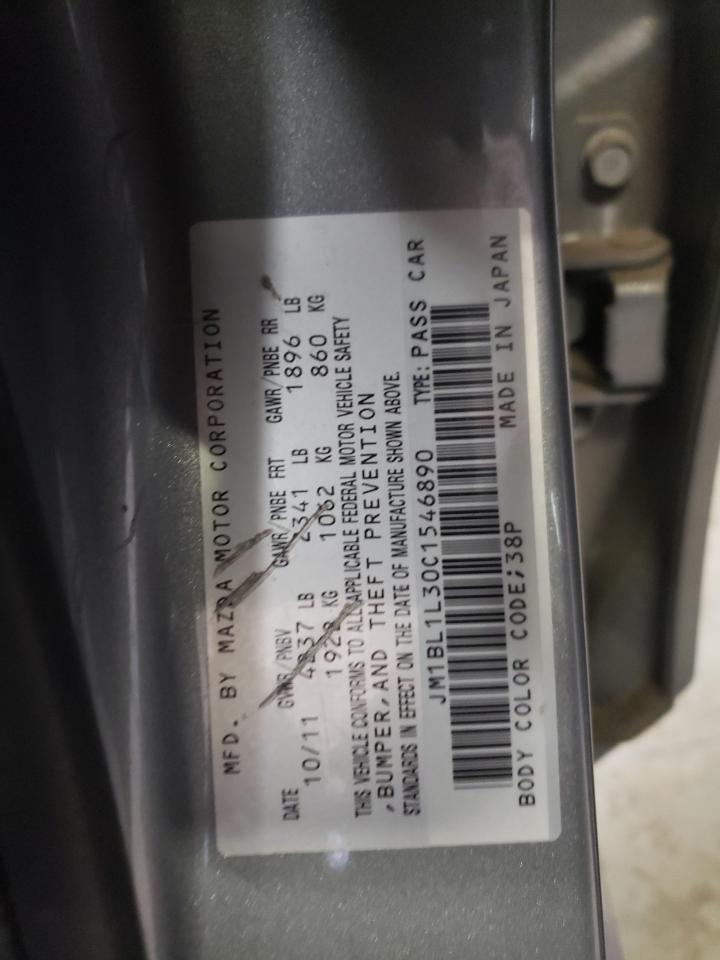 Photo 10 from auction – 2012 MAZDA SPEED 3 with VIN JM1BL1L30C1546890