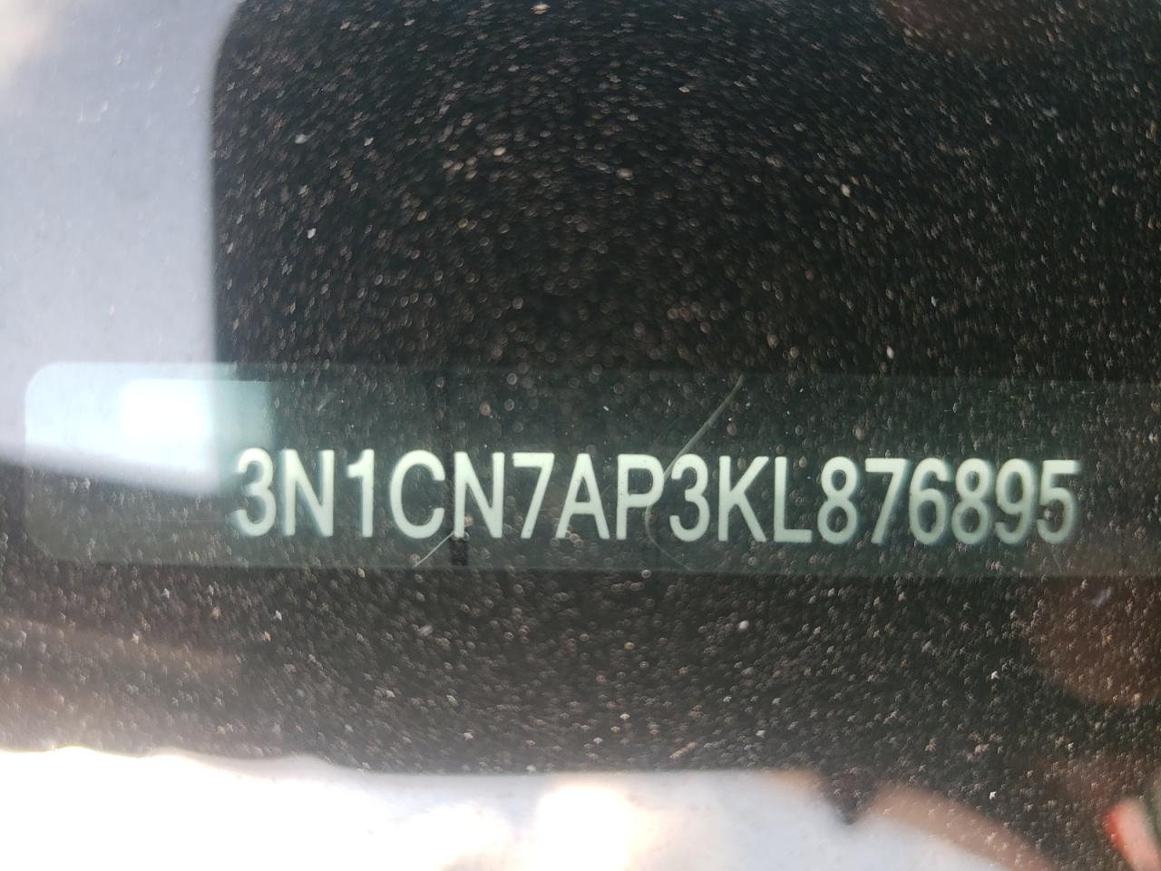 Photo 10 from auction – 2019 NISSAN VERSA S with VIN 3N1CN7AP3KL876895