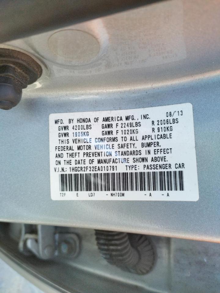 Photo 10 from auction – 2014 HONDA ACCORD LX with VIN 1HGCR2F32EA010791