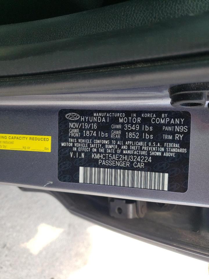 Photo 10 from auction – 2017 HYUNDAI ACCENT SE with VIN KMHCT5AE2HU324224