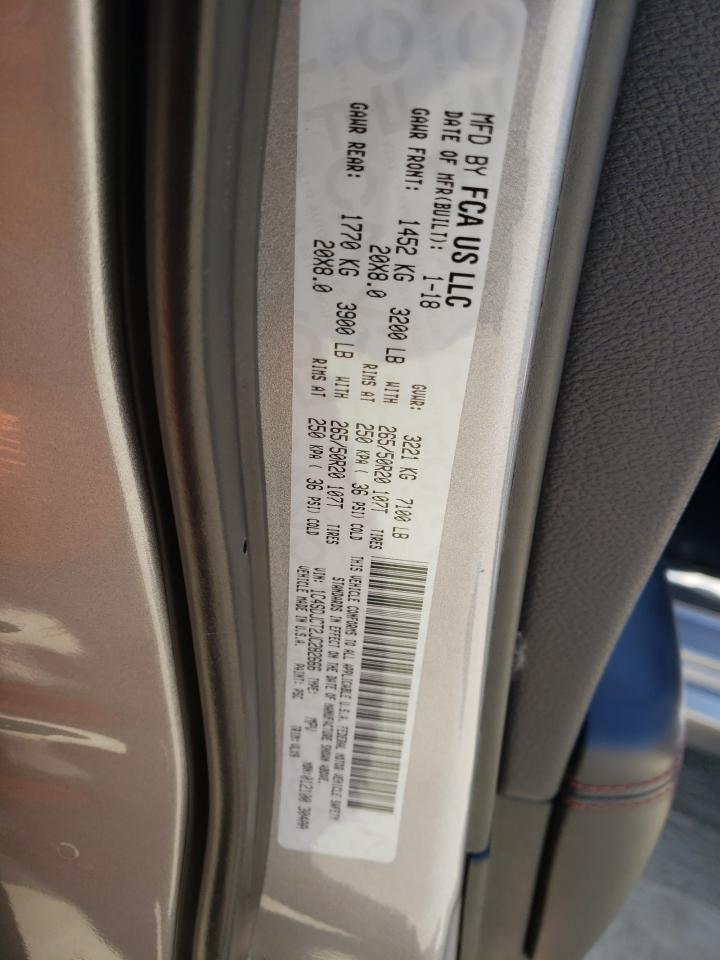 Photo 10 from auction – 2018 DODGE DURANGO R/ with VIN 1C4SDJCT2JC282666