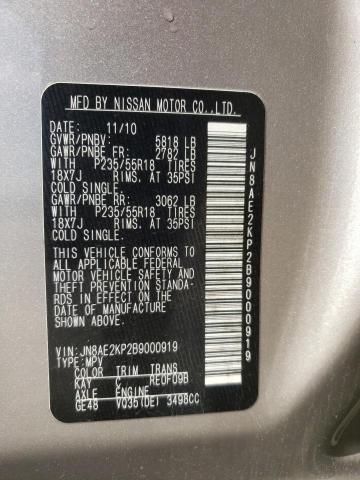 Photo 10 from auction – 2011 NISSAN QUEST S with VIN JN8AE2KP2B9000919
