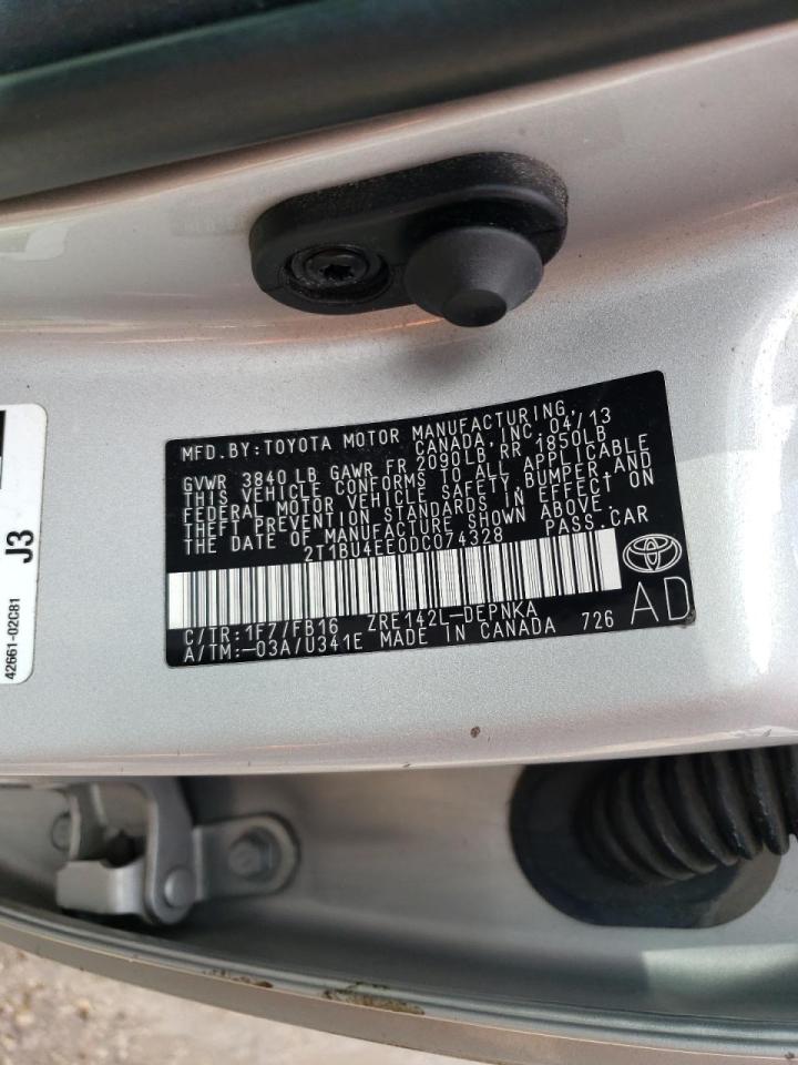 صورة رقم 10 من المزاد - 2013 TOYOTA COROLLA BA مع VIN 2T1BU4EE0DC074328