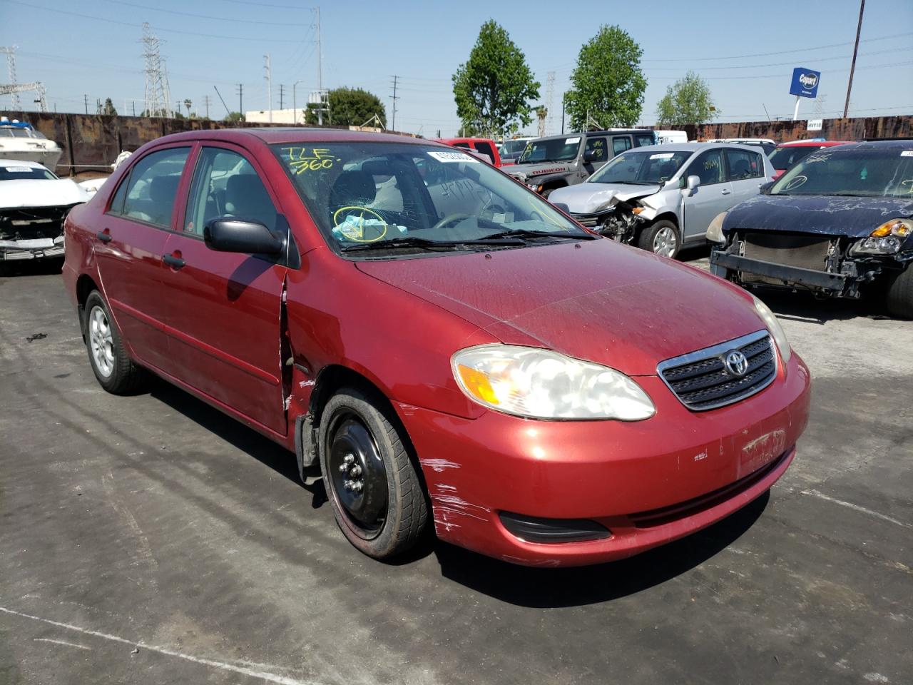 TOYOTA COROLLA CE 2008 with VIN 2T1BR32EX8C870168 - Photo from auction