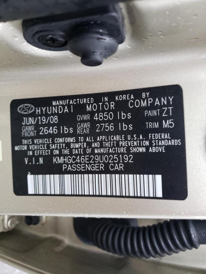 Photo 10 from auction – 2009 HYUNDAI GENESIS 3. with VIN KMHGC46E29U025192