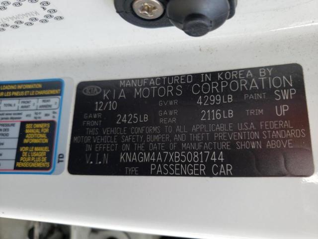 Photo 10 from auction – 2011 KIA OPTIMA LX with VIN KNAGM4A7XB5081744