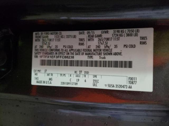 Photo 10 from auction – 2015 FORD F150 SUPER with VIN 1FTFX1EF3FFC88238