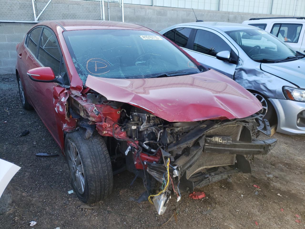 KIA FORTE EX 2014 with VIN KNAFX4A84E5099219 - Photo from auction