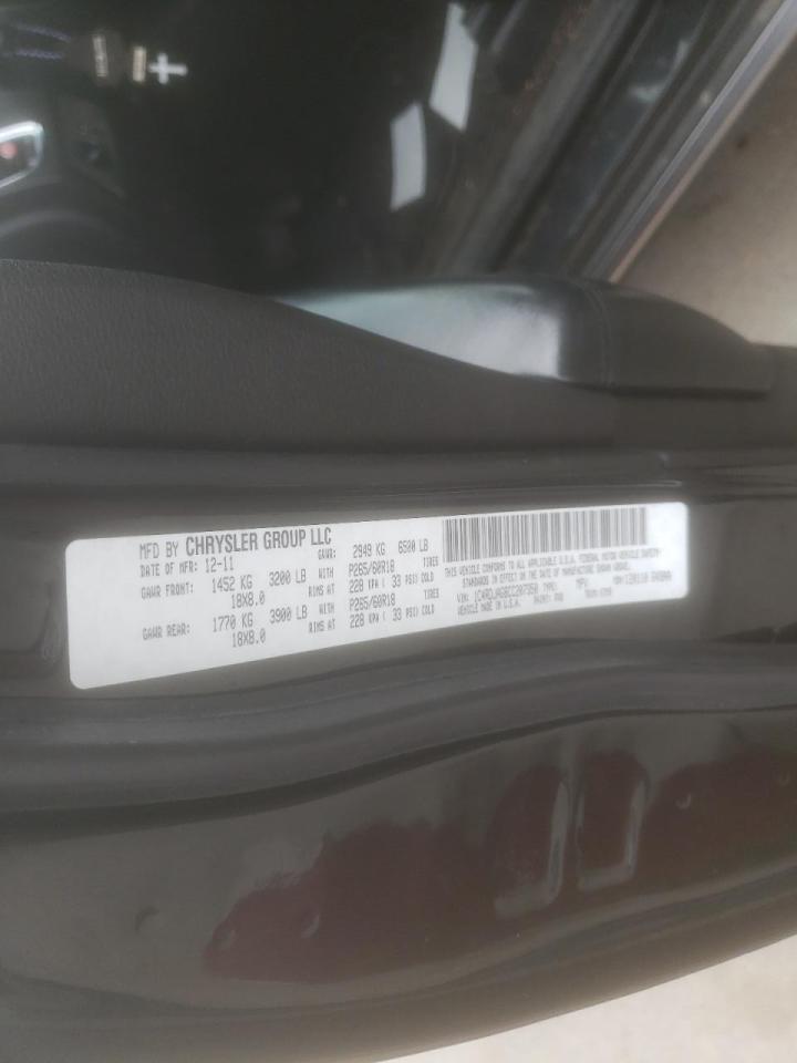 Photo 10 from auction – 2012 DODGE DURANGO SX with VIN 1C4RDJAG8CC207350