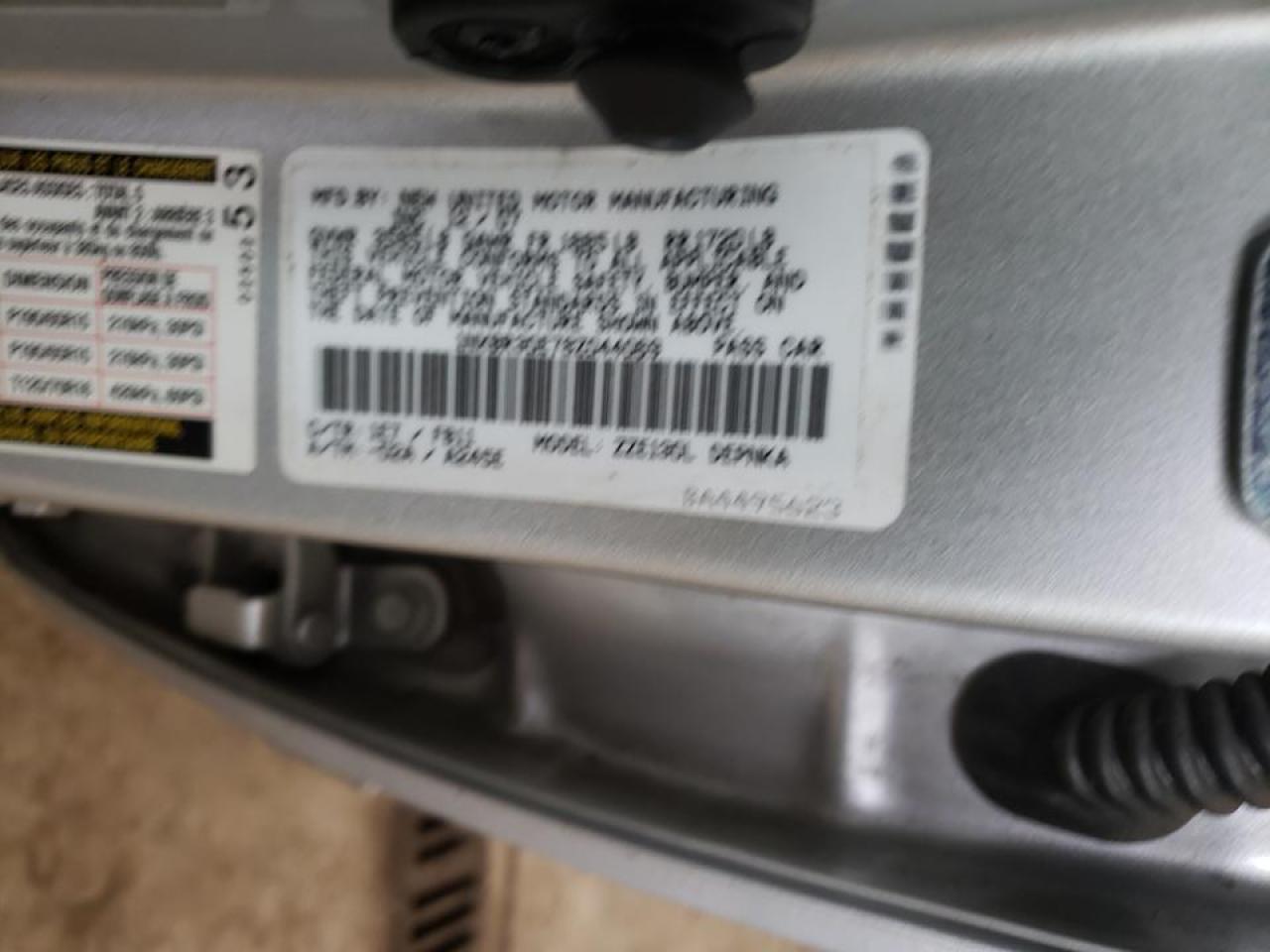 Photo 10 from auction – 2008 TOYOTA COROLLA CE with VIN 1NXBR30E78Z044069