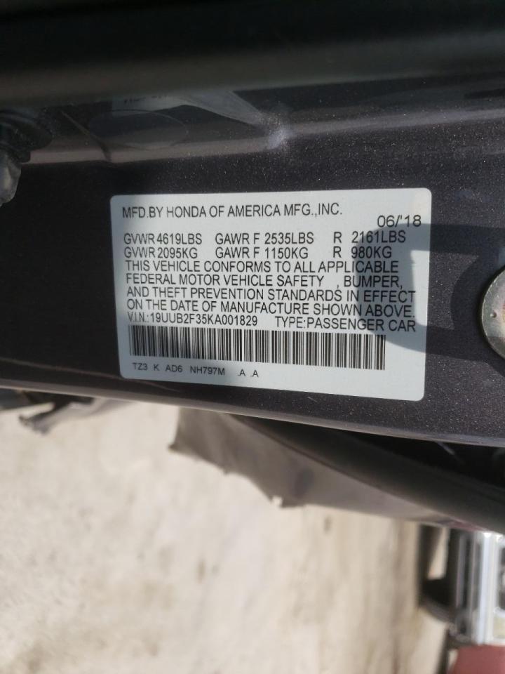 Photo 10 from auction – 2019 ACURA TLX with VIN 19UUB2F35KA001829