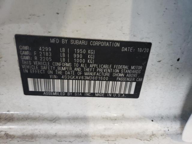 Photo 10 from auction – 2021 SUBARU IMPREZA PR with VIN 4S3GKAV63M3601600