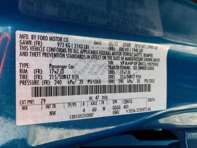 Photo 10 from auction – 2012 FORD FOCUS SE with VIN 1FAHP3F26CL167092