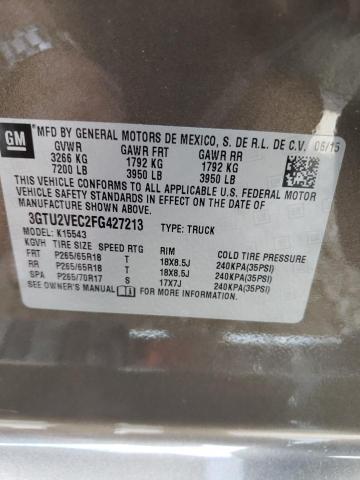 Photo 10 from auction – 2015 GMC SIERRA K15 with VIN 3GTU2VEC2FG427213