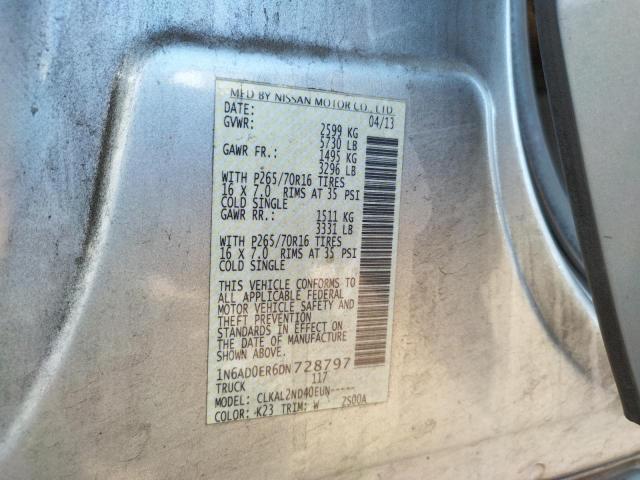 Photo 10 from auction – 2013 NISSAN FRONTIER S with VIN 1N6AD0ER6DN728797