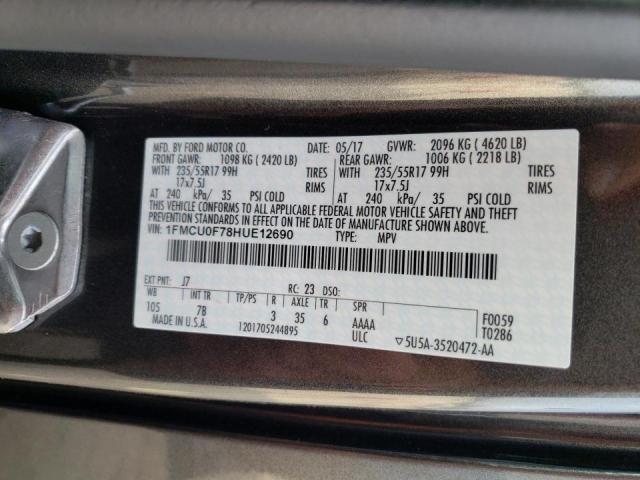 Photo 10 from auction – 2017 FORD ESCAPE S with VIN 1FMCU0F78HUE12690